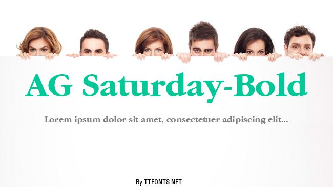 AG Saturday-Bold example