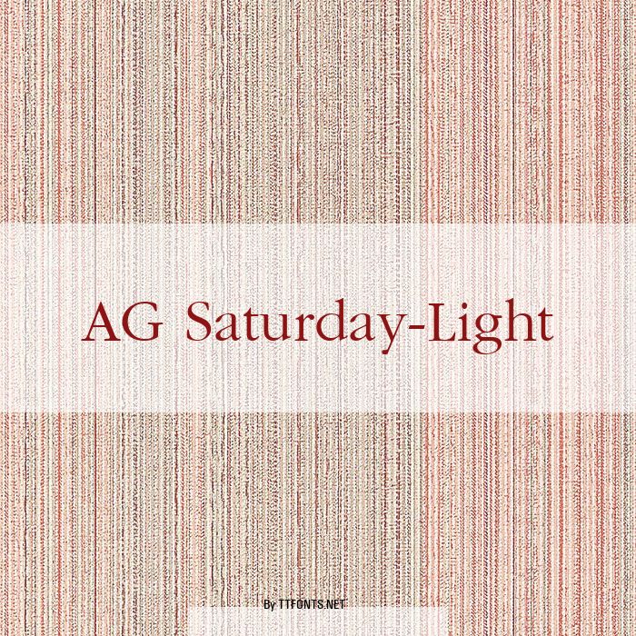 AG Saturday-Light example