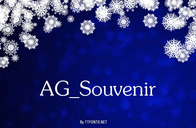 AG_Souvenir example