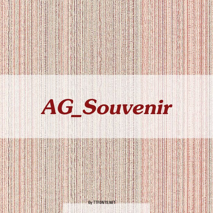 AG_Souvenir example