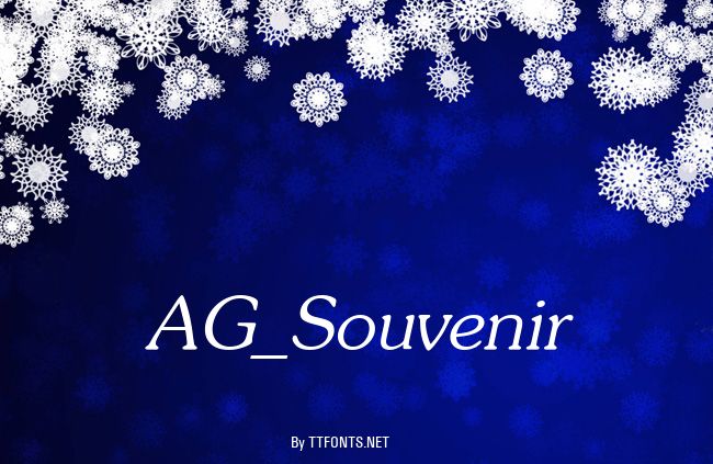 AG_Souvenir example