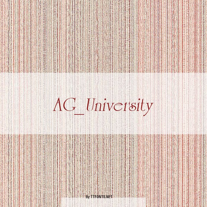AG_University example