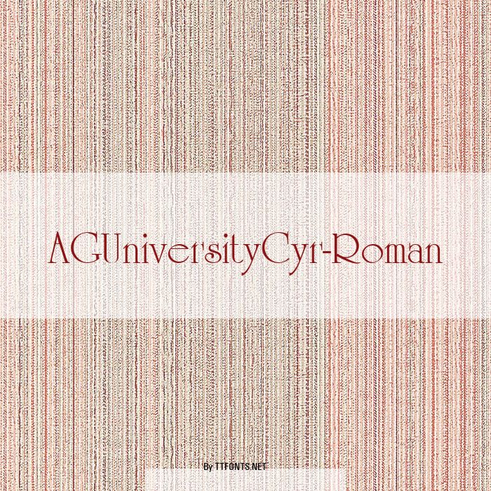 AGUniversityCyr-Roman example