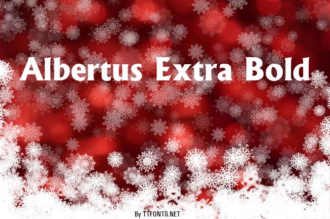 Albertus Extra Bold example