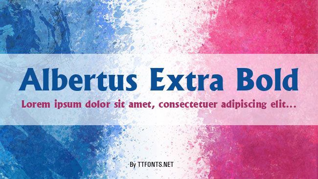 Albertus Extra Bold example
