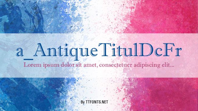 a_AntiqueTitulDcFr example