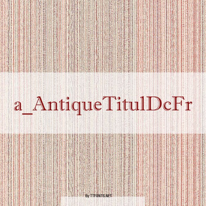 a_AntiqueTitulDcFr example