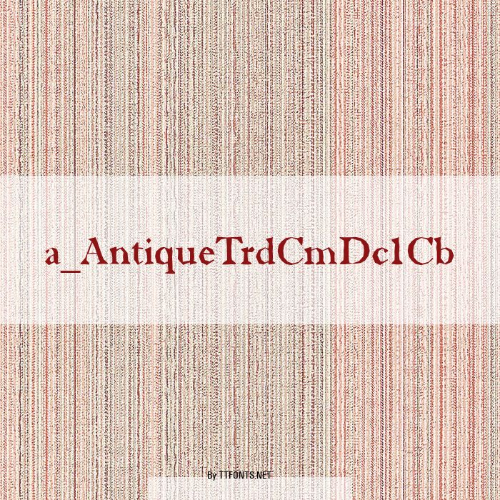 a_AntiqueTrdCmDc1Cb example