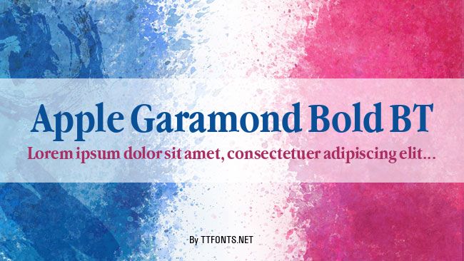 Apple Garamond Bold BT example