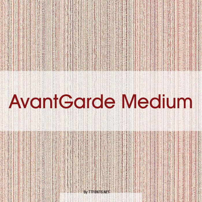 AvantGarde Medium example