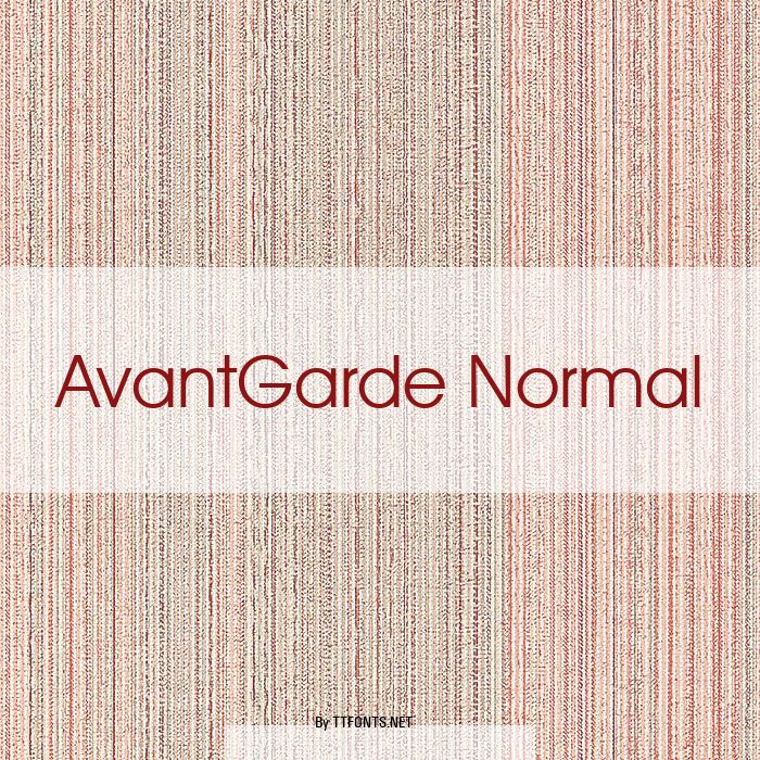 AvantGarde Normal example