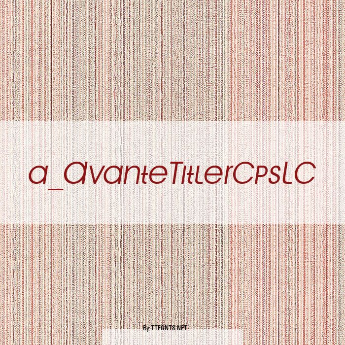 a_AvanteTitlerCpsLC example