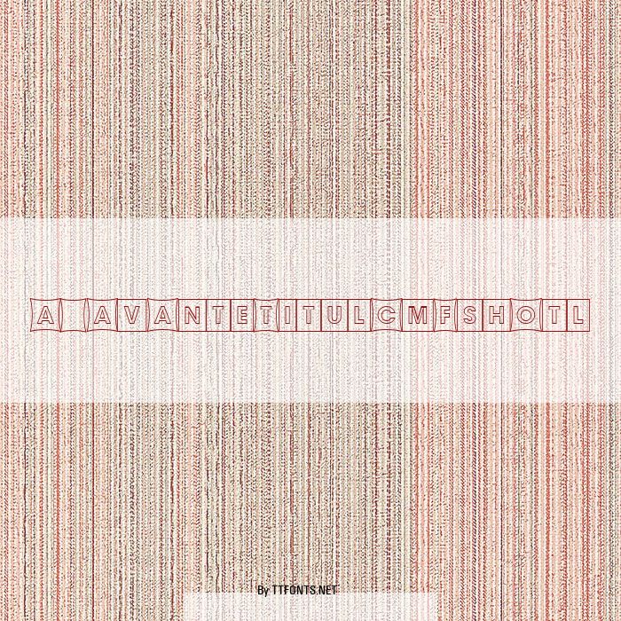 a_AvanteTitulCmFshOtl example