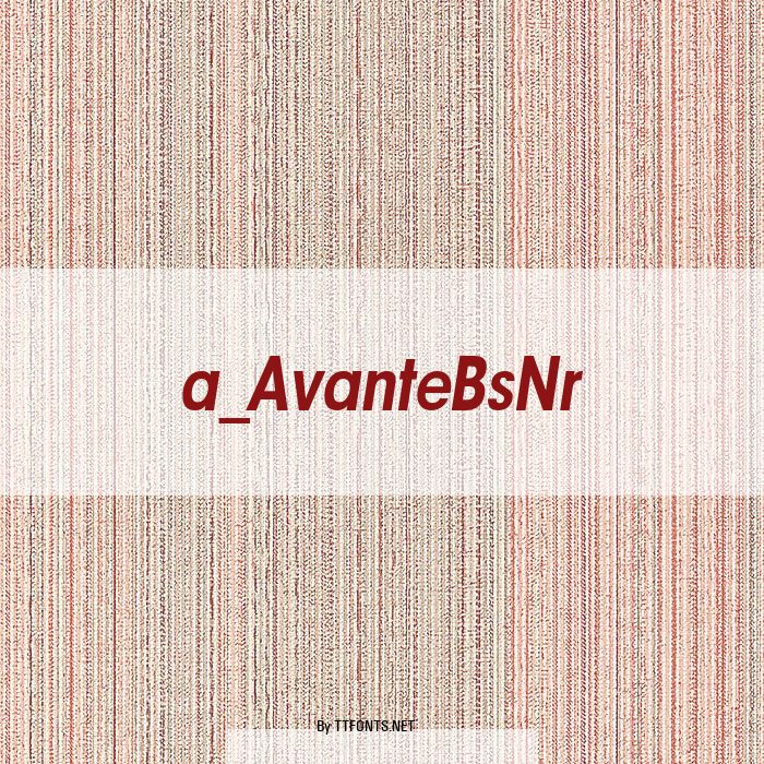 a_AvanteBsNr example