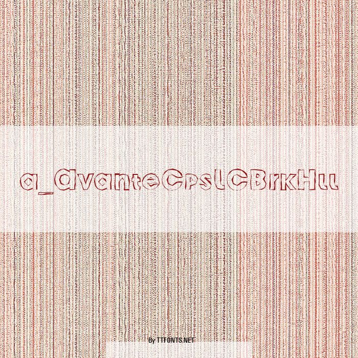 a_AvanteCpsLCBrkHll example