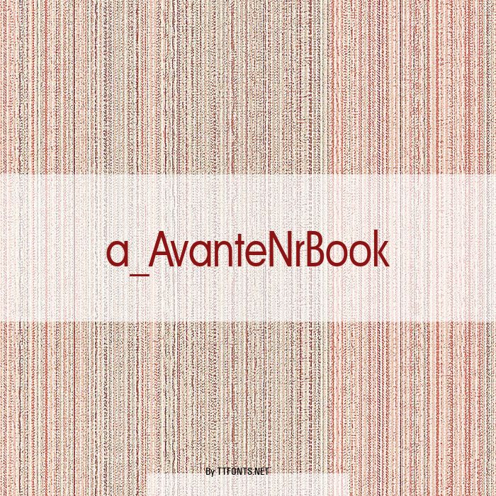a_AvanteNrBook example