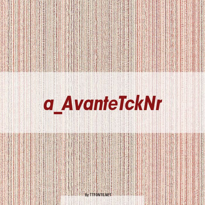 a_AvanteTckNr example
