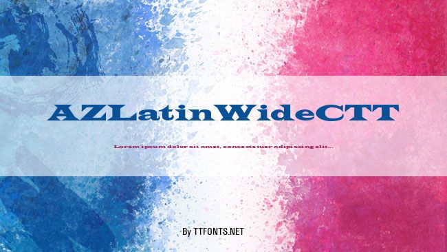 AZLatinWideCTT example