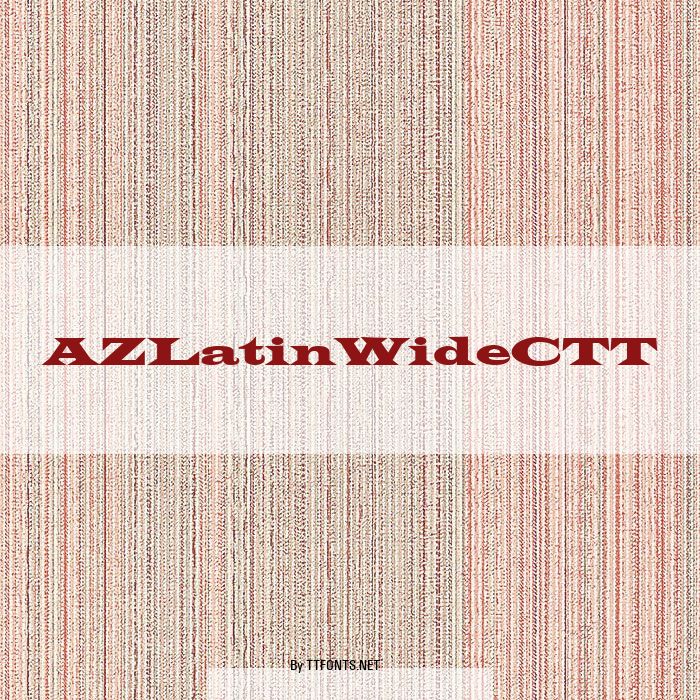 AZLatinWideCTT example