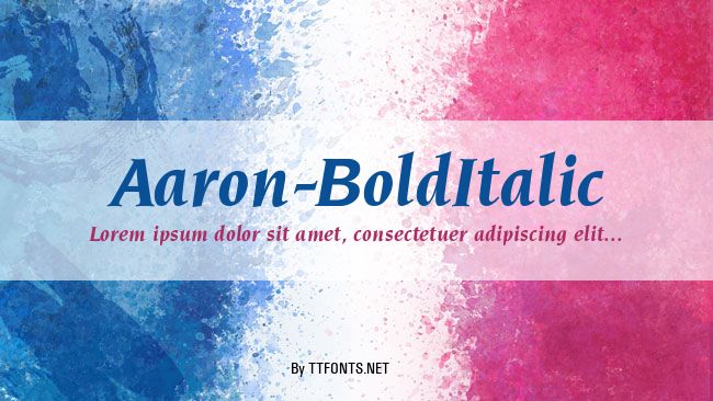 Aaron-BoldItalic example