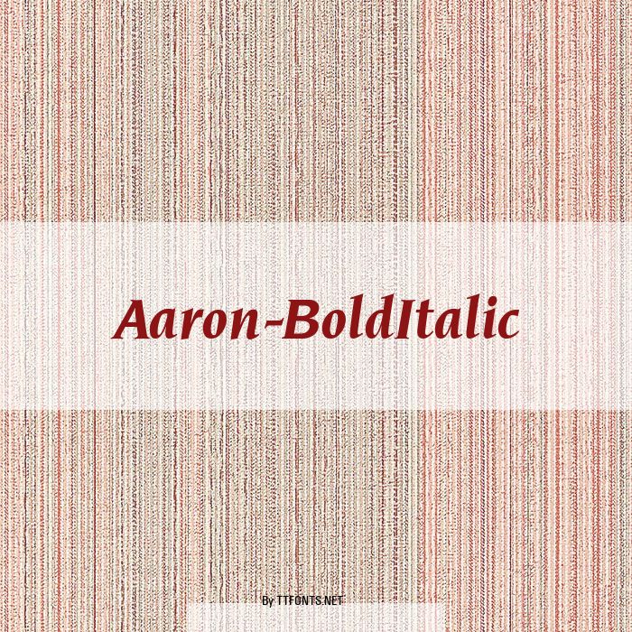 Aaron-BoldItalic example