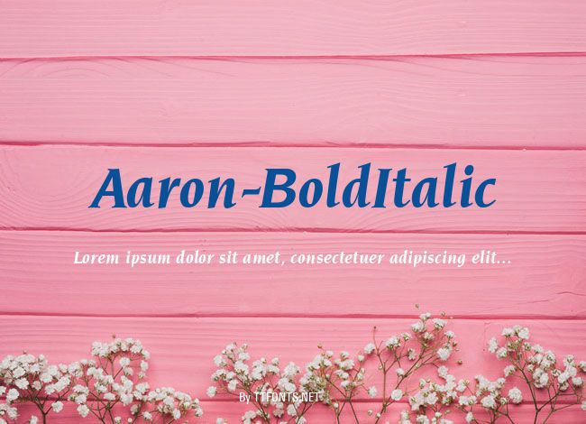 Aaron-BoldItalic example