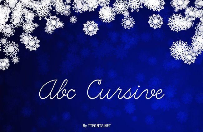 Abc Cursive example