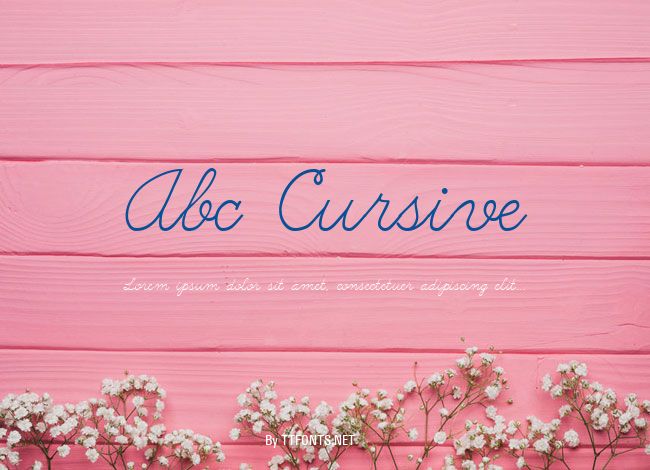 Abc Cursive example