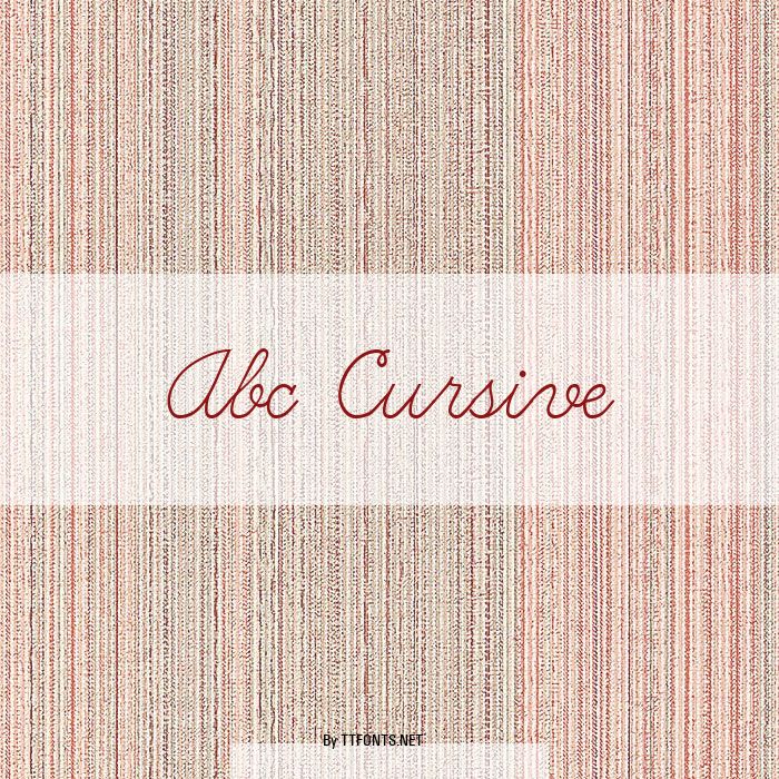 Abc Cursive example