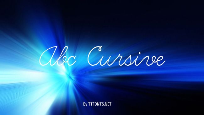 Abc Cursive example