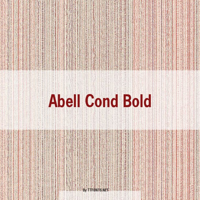 Abell Cond Bold example
