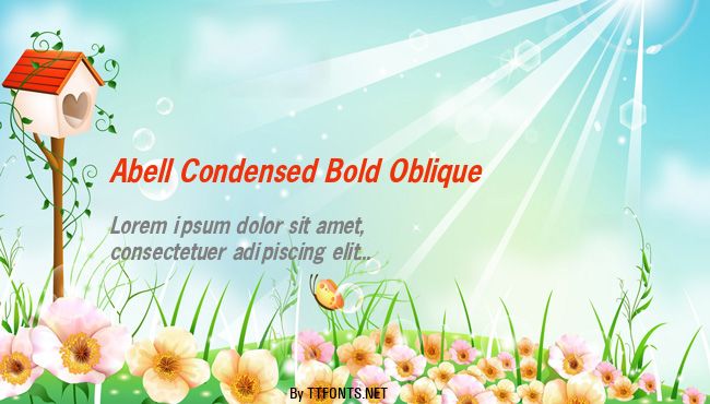 Abell Condensed Bold Oblique example