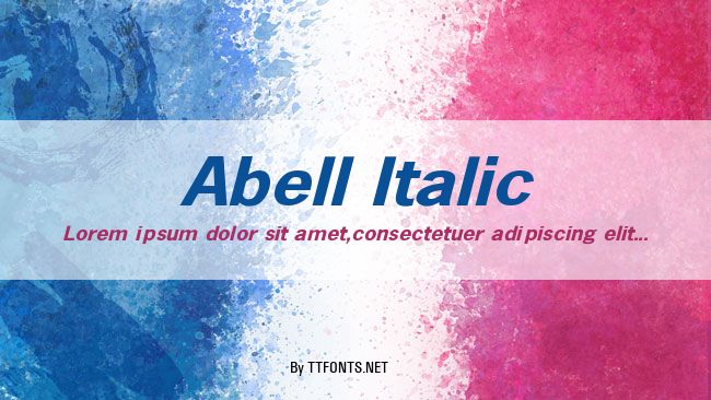 Abell Italic example