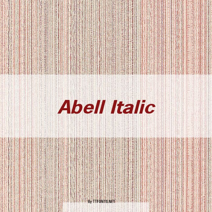 Abell Italic example