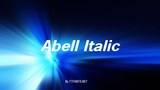 Abell Italic example