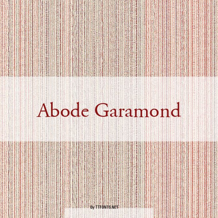 Abode Garamond example