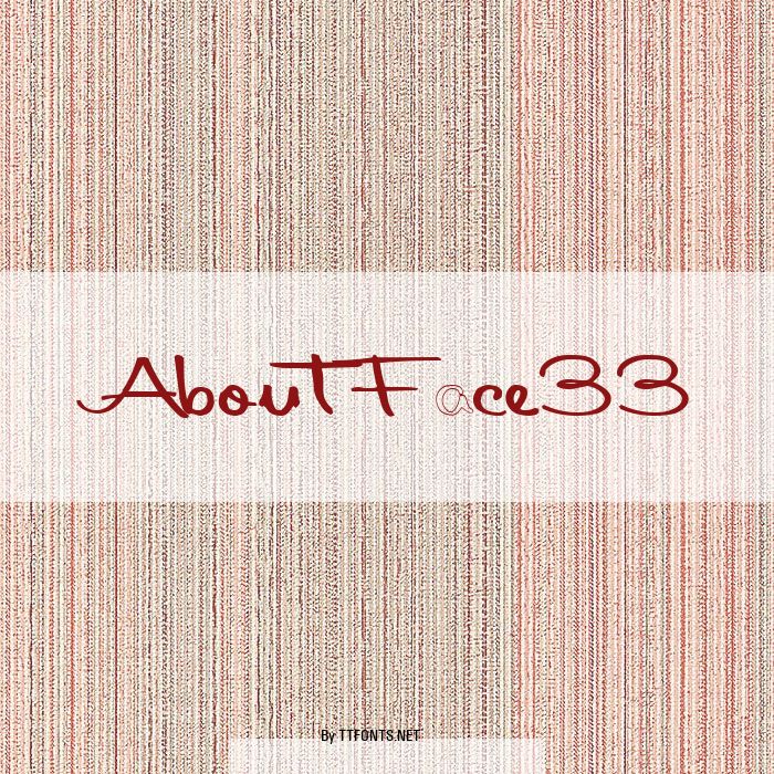 AboutFace33 example
