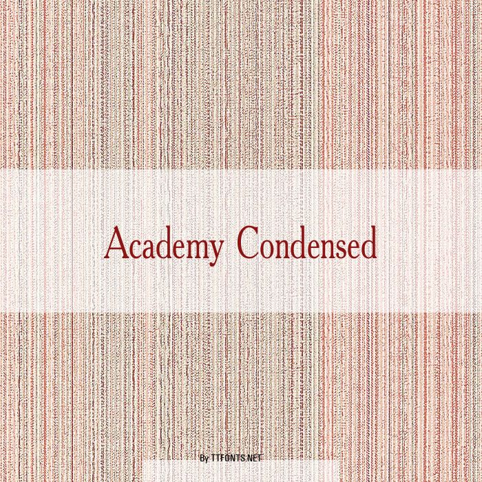 Academy Condensed example