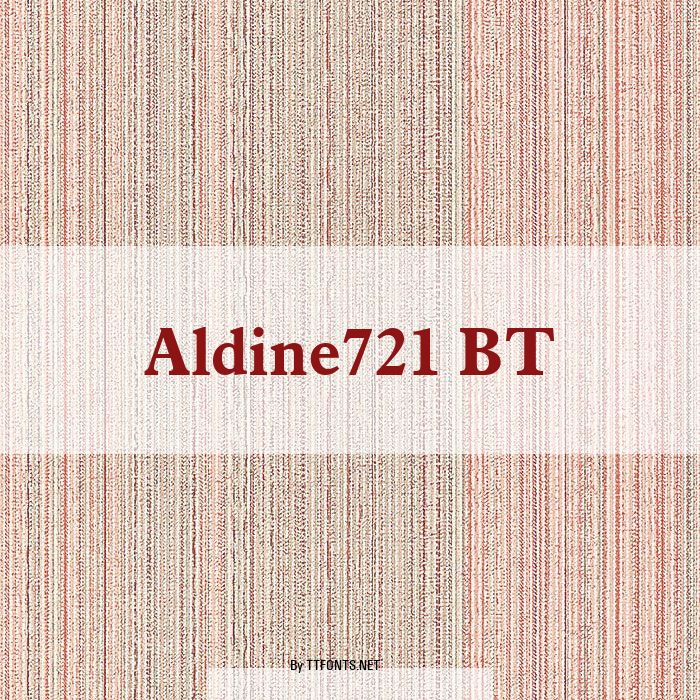 Aldine721 BT example