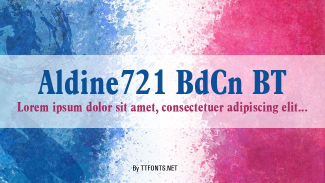 Aldine721 BdCn BT example