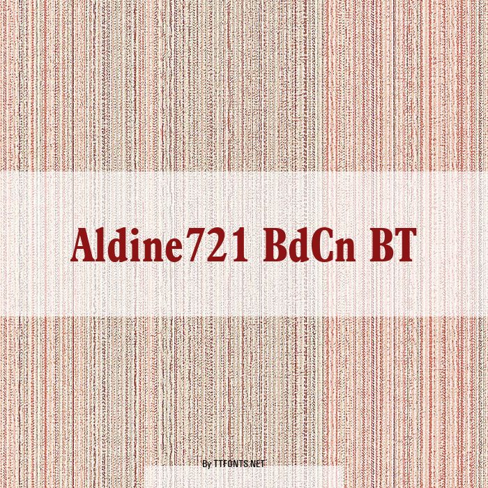 Aldine721 BdCn BT example