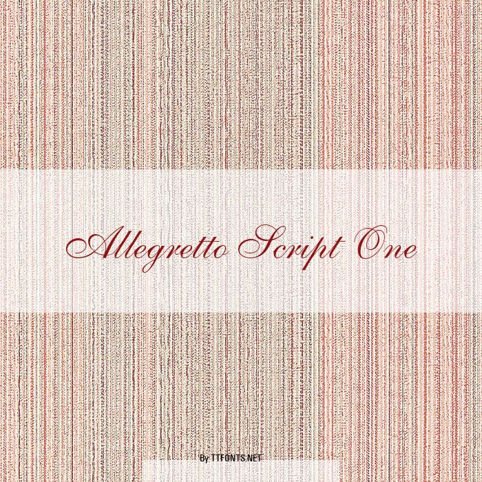 Allegretto Script One example