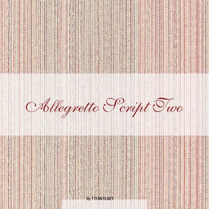 Allegretto Script Two example