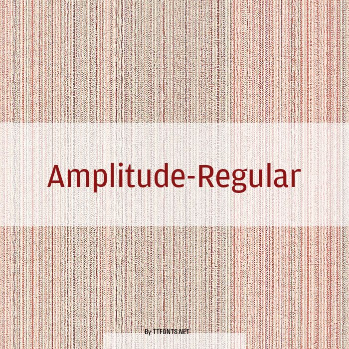 Amplitude-Regular example