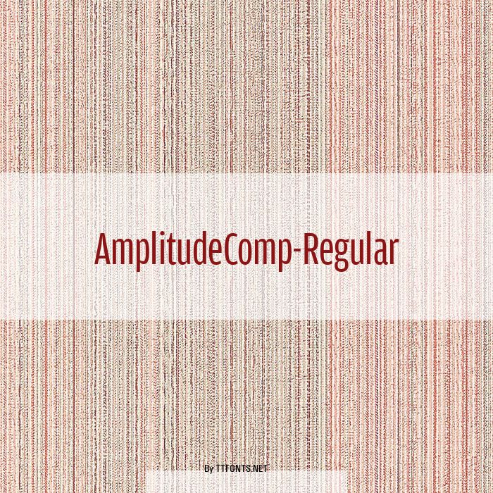 AmplitudeComp-Regular example