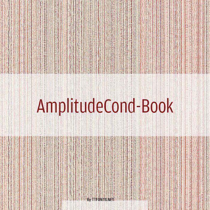 AmplitudeCond-Book example