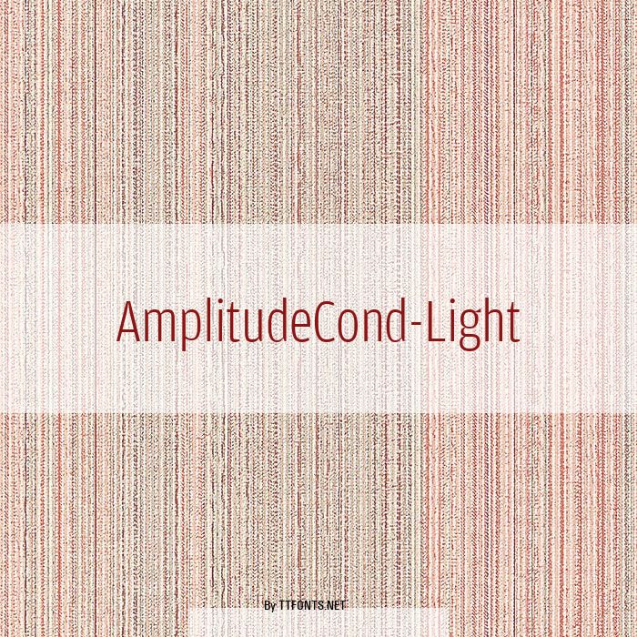 AmplitudeCond-Light example