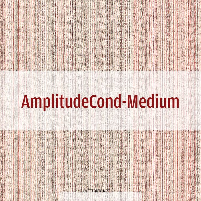 AmplitudeCond-Medium example