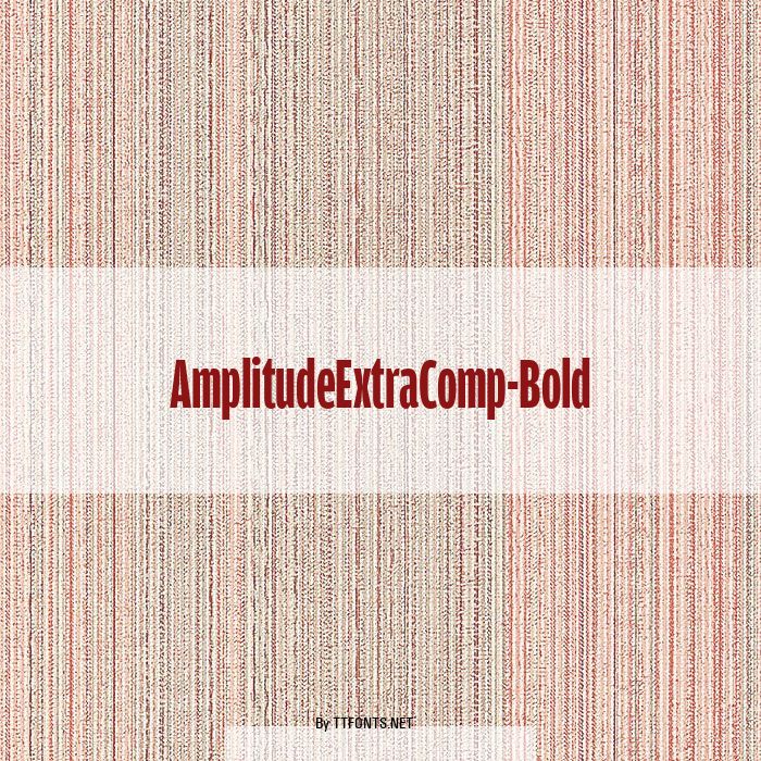 AmplitudeExtraComp-Bold example