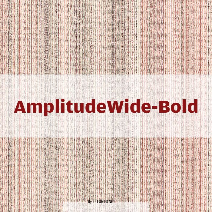 AmplitudeWide-Bold example